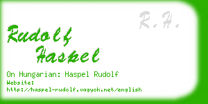 rudolf haspel business card